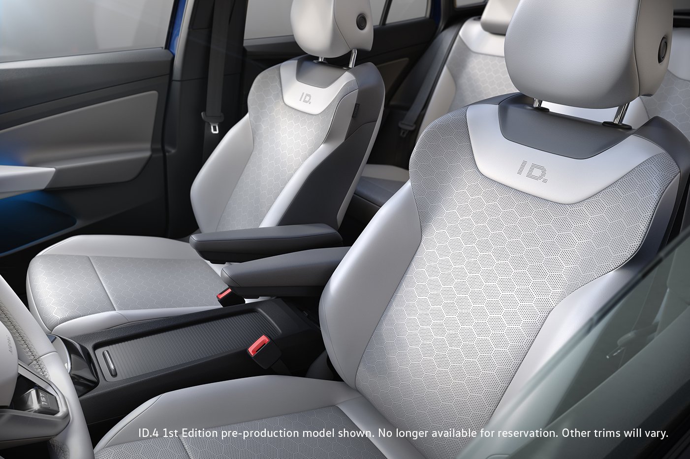 The ID.4 front seats, interior view