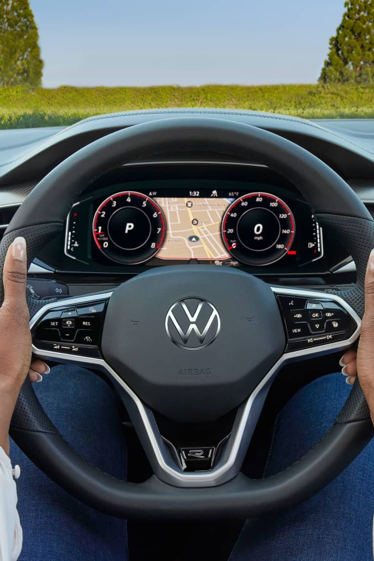 hands on a steering wheel