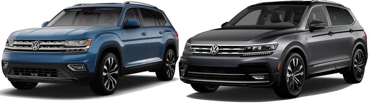 2020 volkswagen atlas vs 2020 volkswagen tiguan trim comparison specs features